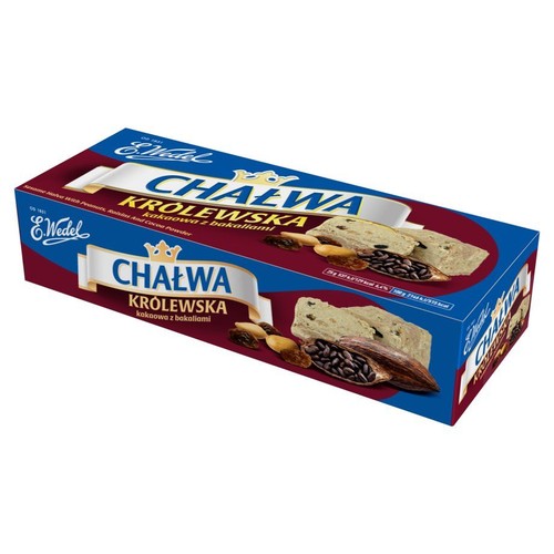 Chałwa Królewska kakaowa z bakaliami E.Wedel 250 g