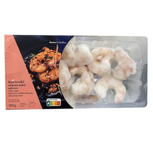 Krewetki argentyńskie surowe obrane 30/40 Auchan Collection 180 g