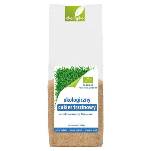 Ekologiczny cukier trzcinowy nierafinwany typ Demerara Ekologiko 500 g
