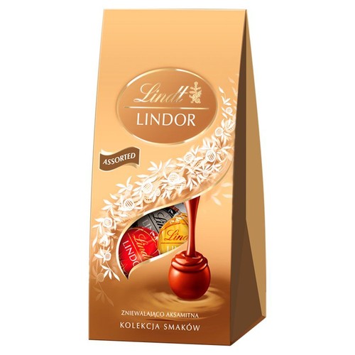 Nadziewane praliny w mlecznej białej i gorzkiej czekoladzie Lindt 100 g