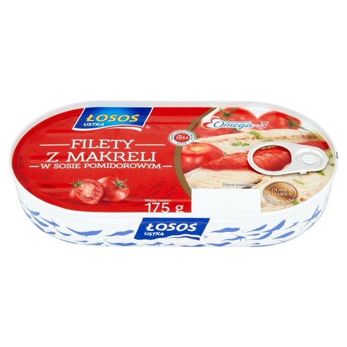 Filety z makreli w sosie pomidorowym Łosoś Ustka 175 g