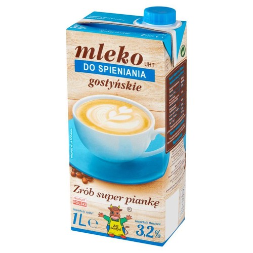 Mleko UHT do spieniania 3.2% tłuszczu SM Gostyń 1 l
