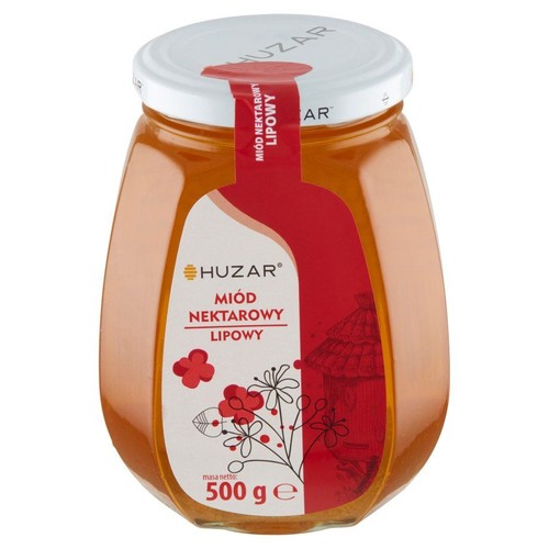 Miód pszczeli nektarowy lipowy Huzar 500 g