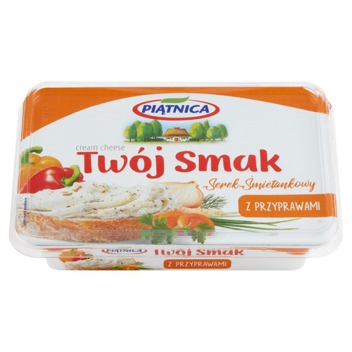 Twój Smak serek śmietankowy z przyprawami Piątnica 135 g