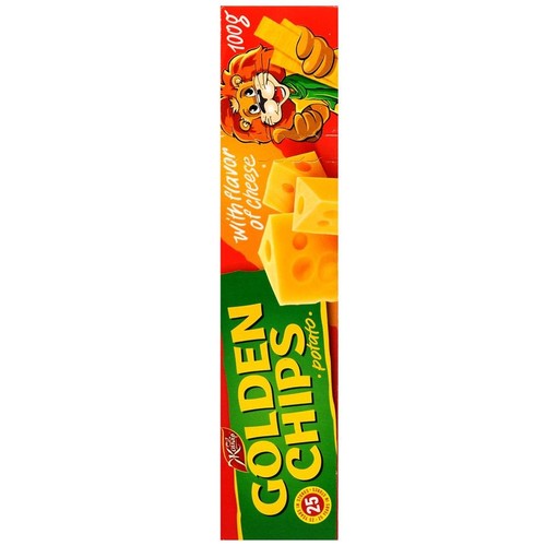 Chipsy ziemniaczane złociste o smaku sera  Golden Chips 100 g