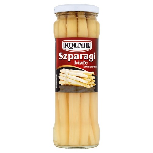 Szparagi białe. całe. obrane. konserwowe Rolnik 370 ml